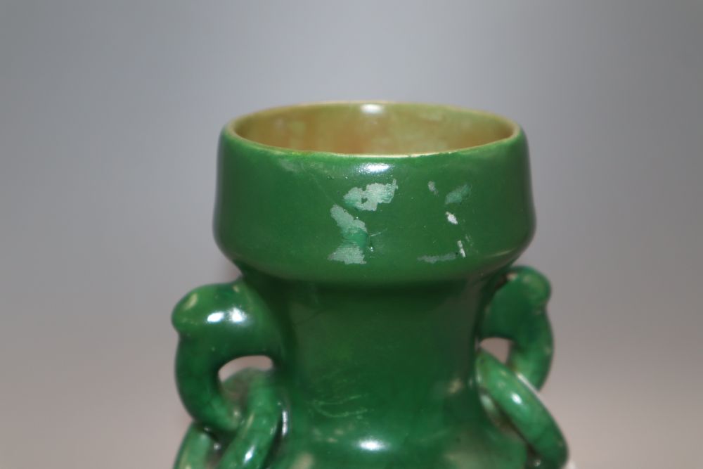 A Chinese green Langyao vase, c.1800, height 23cm